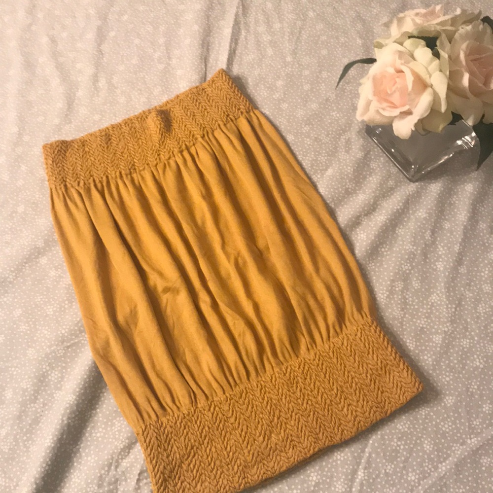 Mustard yellow / gold tube top one size